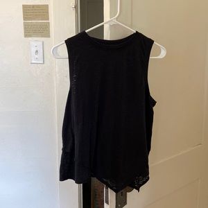 Black asymmetrical tank top from LuluLemon